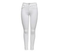 ONLY Jeans ONLBLUSH – Skinny Fit Mittlere Taille, knöchellang, Weiß, Größe L (L32)