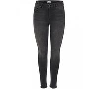 ONLY Damen Skinny Jeans, Schwarz (Black Denim Black Denim), M