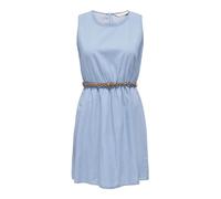 ONLY Damen Sommerkleid Onlbea S/L Braided Belt Dress DNM Fs, Blau, XL