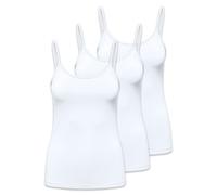 ONLY Damen Spaghetti-Top 3er Pack - ONLEA NEW SINGLET JRS, Unterhemd, Stretch XL Weiß