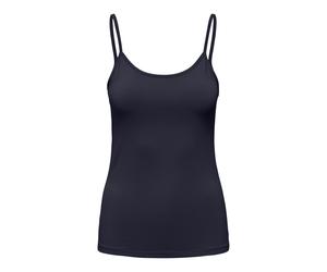 ONLY Damen Spaghetti-Top - ONLEA NEW SINGLET JRS, Unterhemd, Stretch L Blau