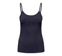ONLY Damen Spaghetti-Top - ONLEA NEW SINGLET JRS, Unterhemd, Stretch M Blau