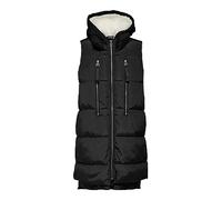 ONLY Damen Stepp-Weste OnlNora Wattiert Winter Teddyfell-Kapuze, Farbe:mehrfarbig, Größe:L