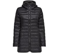 ONLY Damen Steppjacke Jacke onlTAHOE AW Hooded Coat CC OTW 15136107, Gr. 36 (Herstellergröße: S), Schwarz (Black Detail:Lining Phantom)