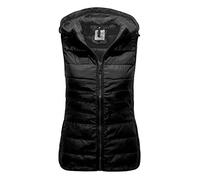 ONLY Damen Steppjacke Sport Weste onlTAHOE Contrast Hood Waistcoat CC OTW, Gr. 40 (Herstellergröße: L), Schwarz