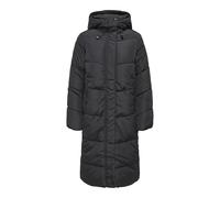 ONLY Damen Steppmantel ONLMaggi Life Long Puffer langer Winterparka mit Kapuze 15349121 Black S