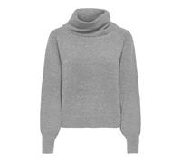 ONLY Rollkragenpullover mit Label-Patch Modell 'ONLOLIVIA' in Hellgrau Melange, Größe S