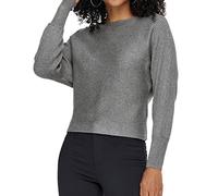 ONLY Damen Strickpullover OnlAdaline Life kurzer Damenpulli mit Rippmuster 15226298 medium Grey Melange M