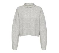 ONLY Damen Onlmelanie L/S Rollneck KNT Strickpullover, Light Grey Melange, S EU