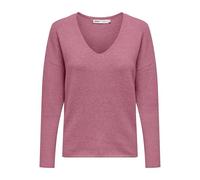 ONLY Damen Strickpullover V-Ausschnitt Sweater Onlrica Life L/S V-Neck Pullo KNT Noos 15224360 ,Heather Rose ,XS