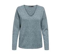 ONLY Damen Strickpullover V-Ausschnitt Sweater Onlrica Life L/S V-Neck Pullo KNT Noos 15224360,Sea Moss/Detail:w. Melange,XS