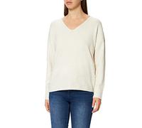 Only V-Ausschnitt-Pullover ONLRICA LIFE L/S V-NECK PULLOVER XS weiß Damen V-Pullover Pullover XS creme, meliert