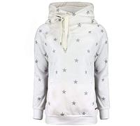ONLY Damen Sweatshirt Pullover onlJALENE STAR HOOD Sterne Hoodie Kapuze (cremeweiß ( Cloud Dancer ), M)