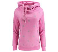ONLY Damen Sweatshirt Pullover onlJALENE STAR HOOD Sterne Hoodie Kapuze (Pink ( Begonia Pink ), S)