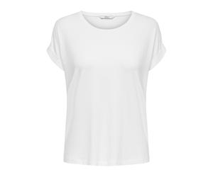 ONLY Damen T-Shirt, kurzarm - ONLMOSTER O-NECK TOP, Rundhals, Viskose-Mix Stretch XL Weiß