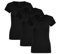 ONLY Damen T-Shirt New Top Basic Kurzarm 15255444 (3, M)