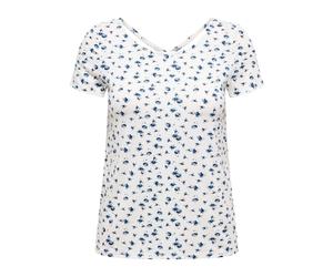 ONLY Damen T-Shirt - ONLBERA BACK LACE UP TO, Rundhals, Viskose S Mehrfarbig