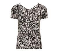 ONLY Damen T-Shirt - ONLBERA BACK LACE UP TO, Rundhals, Viskose Schwarz/Beige M