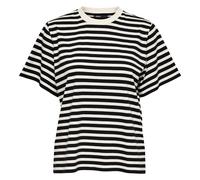 ONLY Damen T-Shirt - ONLLIVINA LIFE STRIPE TEE, Kurzarm, Rundhals, Streifen L Mehrfarbig