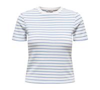 ONLY Damen T-Shirt - ONLLUPE STRIPE TEE, Kurzarm, Rundhals, Slim Fit, Streifen M Mehrfarbig