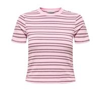 ONLY Damen T-Shirt - ONLLUPE STRIPE TEE, Kurzarm, Rundhals, Slim Fit, Streifen S Mehrfarbig