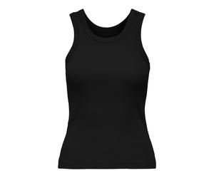 ONLY Damen Tank-Top - ONLVAL LIFE TANKTOP, Baumwolle, Rundhals, Slim Fit Schwarz / XL XL Schwarz