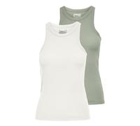 ONLY Damen Tanktop Enger Schnitt U-Ausschnitt T-Shirt 15239781 ,Cloud Dancer ,XL
