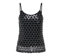 ONLY Damen Top | Normal geschnitten fit, Ohne Ärmel, Kurz, Occasionwear, Bei max. 30 grad im schongang waschen