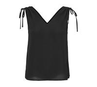 ONLY Damen Top Onlnova Life VIS S/L Ruching TOP SOLID (DE/NL/SE/PL, Alphanumerisch, S, Regular, Regular, Black)
