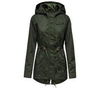 ONLY Damen Übergangsjacke ONLLorca Canvas Parka 15319876 leichte Jacke mit Kapuze Forest Night L