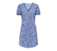 ONLY Damen Viskose Sommer-Kleid Onlnova Life Vis Lucy mit Blumenmuster 15249783 Dazzling Blue 473 Lovely Floral L