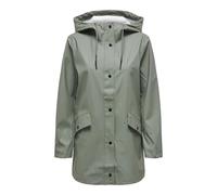 Kurzmantel ONLY "ONLELISA RAINCOAT OTW NOOS", Damen, Gr. S, grün (agave grün), Web, Obermaterial: 100% Polyester, unifarben, Po-bedeckend, Mäntel Kurzmantel, beschichtete Qualität (75399660-S) agave g