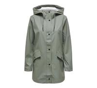 ONLY Damen wasserabweisende Regenjacke ONLElisa Regenmantel mit Kapuze 15261734 Agave Green XL