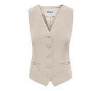 ONLY Damen Weste Anzugsweste Business Damenweste einreihig ONLIris Waistcoat 15328160 pumice stone 34