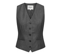 ONLY Damen Weste ONLIris-Hattie Anzugsweste Büro Business Damenweste einreihig 15331287 Dark Grey Melange 40