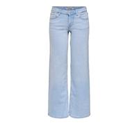 Low-rise-Jeans ONLY "ONLJUDY - Wide-Leg-Jeans mit niedriger Leibhöhe", Damen, Gr. S (36), N-Gr, special bright blau denim detail:rg, Denim/Jeans, Obermaterial: 99% Baumwolle, 1% Elasthan, unifarben, g