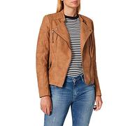 ONLY Damen Wildleder-Optik Biker-Jacke OnlSherry Übergangs-Jacke, Toasted Coconut,34