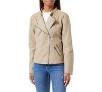 ONLY Damen ONLAVA Faux Leather Biker OTW NOOS Jacke, Weathered Teak, 34