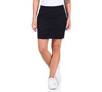 ONLY Damen Wildleder Rock Julie Faux Suede Bonded Bleistiftrock Ohne Schlitz, Farben:Schwarz, Größe:34