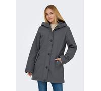 Parka ONLY "ONLOLIVIA LIFE PARKA COAT CS OTW", Damen, Gr. XS, schwarzened pearl, Web, Obermaterial: 100% Polyester, unifarben, Jacken Parka (25533069-XS) schwarzened pearl