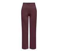 Anzughose ONLY "ONLPOPTRASH LIFE MW STRAIGHT PANT PNT", Damen, Gr. XL (42), Länge 30, lila (port royale), Milano Rib, Obermaterial: 63% Viskose, 32% Nylon, 5% Elasthan, unifarben, normal, Hosen Anzugh