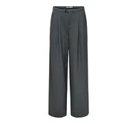ONLY - ONLSVEA HW WIDE PANT CC TLR dark grey melange - Gr. - 40/32