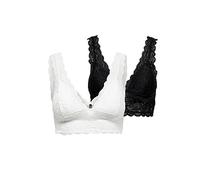 ONLY Female BH Spitzen im Doppelpack (as3, alpha, m, regular, regular, schwarz/weiß)