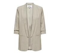 ONLY Regular Fit Longblazer mit 3/4-Ärmeln Modell 'ELLY' in Sand Melange, Größe 34