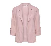Kurzblazer ONLY "ONLGOA 3/4 UNLINE LINEN BL BLAZER CC TLR", Damen, Gr. 36, burnished lila, Web, Obermaterial: 70% Viskose, 30% Leinen, unifarben, loose fit normal, V-Ausschnitt, Blazer Kurzblazer, mit