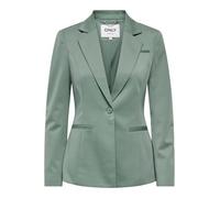 Kurzblazer ONLY "ONLPEACH L/S FIT BLAZER TLR NOOS", Damen, Gr. 34, laurel wreath, Web, Obermaterial: 95% Polyester, 5% Elasthan, unifarben, slim fit, V-Ausschnitt, Blazer Kurzblazer (10485351-34) laur