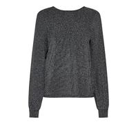 Only Regular Fit Langarmshirt mit auffälligem Metallic Allover-Muster Modell 'CAROL' in Silber, Größe M