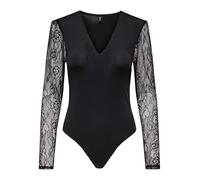 ONLY - ONLSIA V-NECK L/S LACE BODY ACC black - Gr. - M