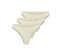 ONLY 3er-Set: Slips in Creme - Größe S | Damen Unterteile