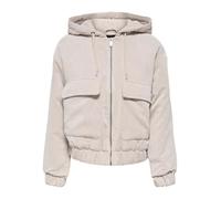 Cordjacke ONLY "ONLSUVA CORDUROY PAD SHORT JACKET CC OTW", Damen, Gr. M, pumice stone, Cord, Obermaterial: 92% Polyester, 8% Nylon, unifarben, regular fit, Jacken (59915623-M) pumice stone